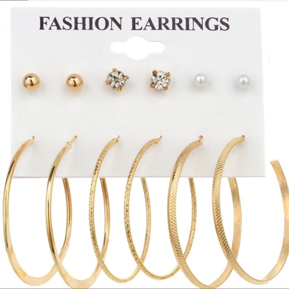 NWT earring set big hoops